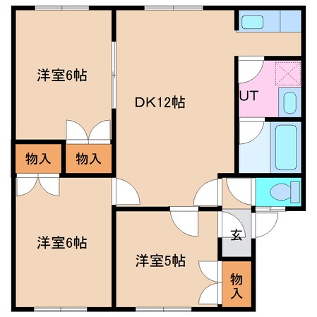 岩見沢駅 徒歩15分 1階の物件間取画像